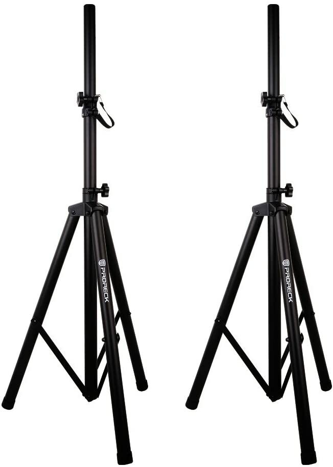 PRORECK Tripod Speaker Stands Pair for DJ PA Speaker System Adjustable Height