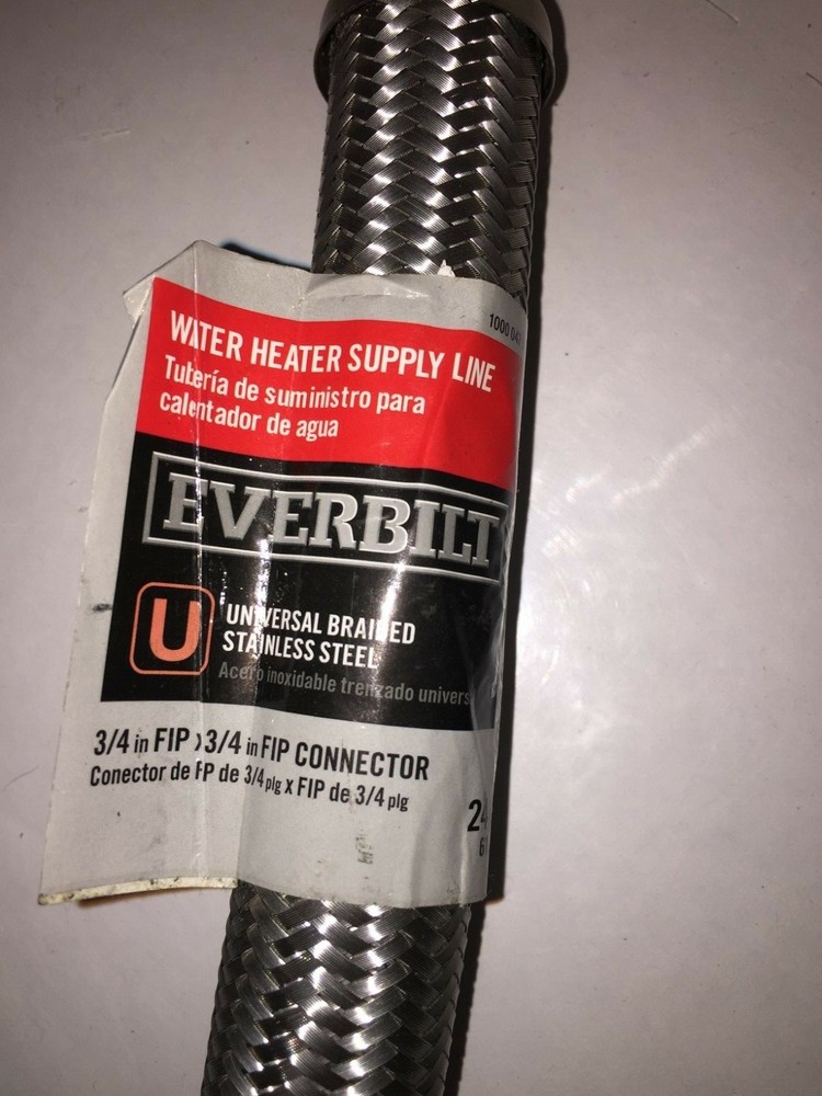 Everbilt 1000 047 565 3/4" FIP x 3/4" FIP x 1' Stainless Steel Corrugated Water