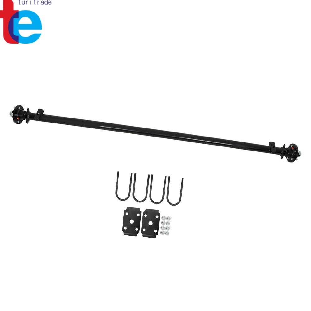 3.5K Trailer Axle 5 lug 89" HF 74" Spring Center 5 on 4.5" With U-Bolt Kit