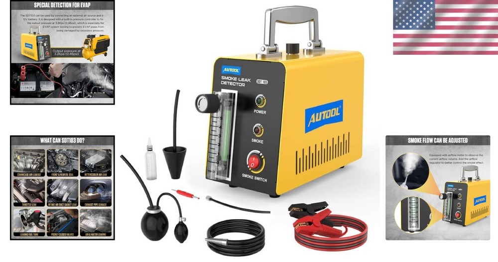 Smoke Machine Leak Detector for 12V Vehicles - Professional Testing Tool