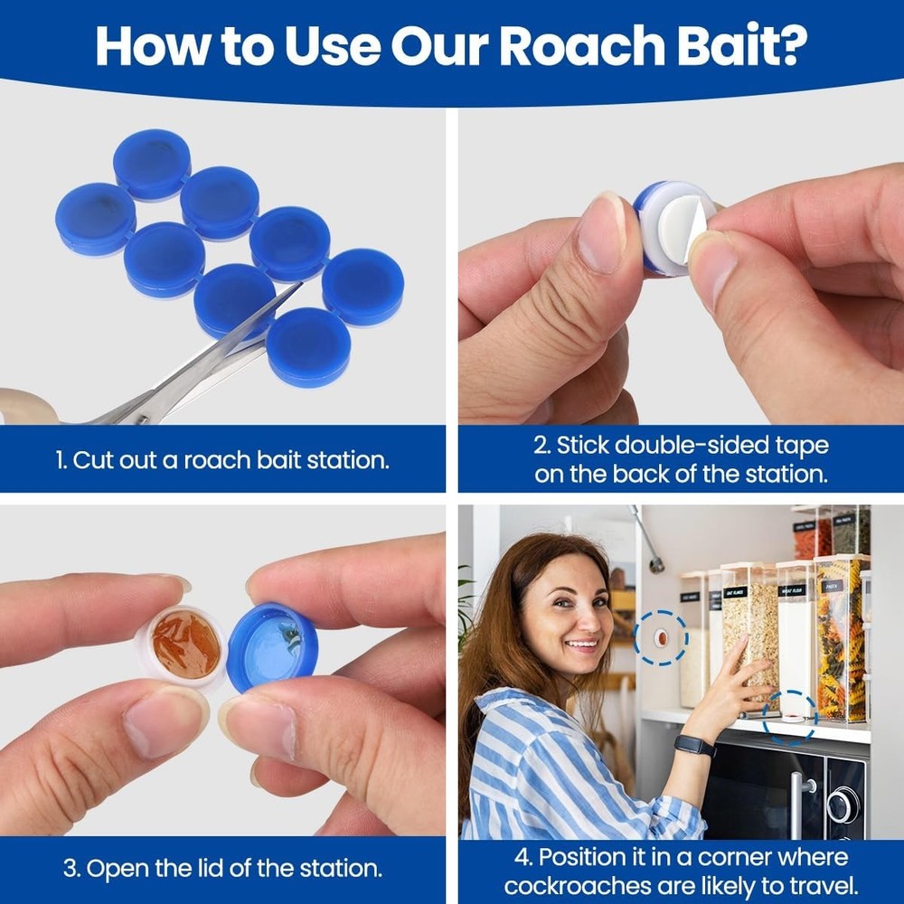 16 Pack Roach Killer Cockroach Traps for Indoor & Outdoor Infestation Control US