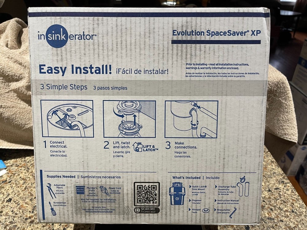 NEW! InSinkErator Evolution XP 3/4 HP Continuous Feed Noise Insulation Disposal