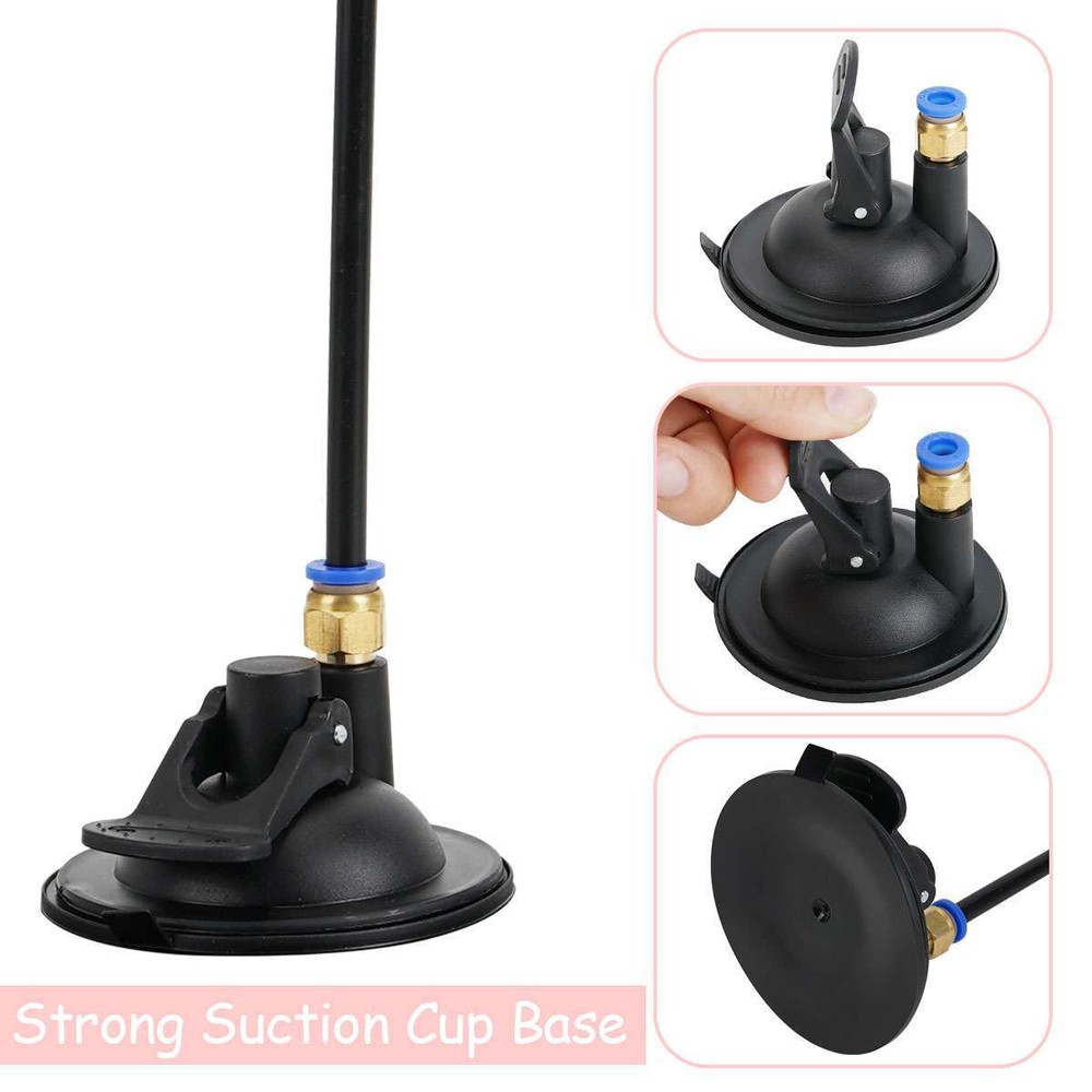 Teaser Wand Toy with Suction Cup Base Feather Bells Cat Teaser Interactive Pet