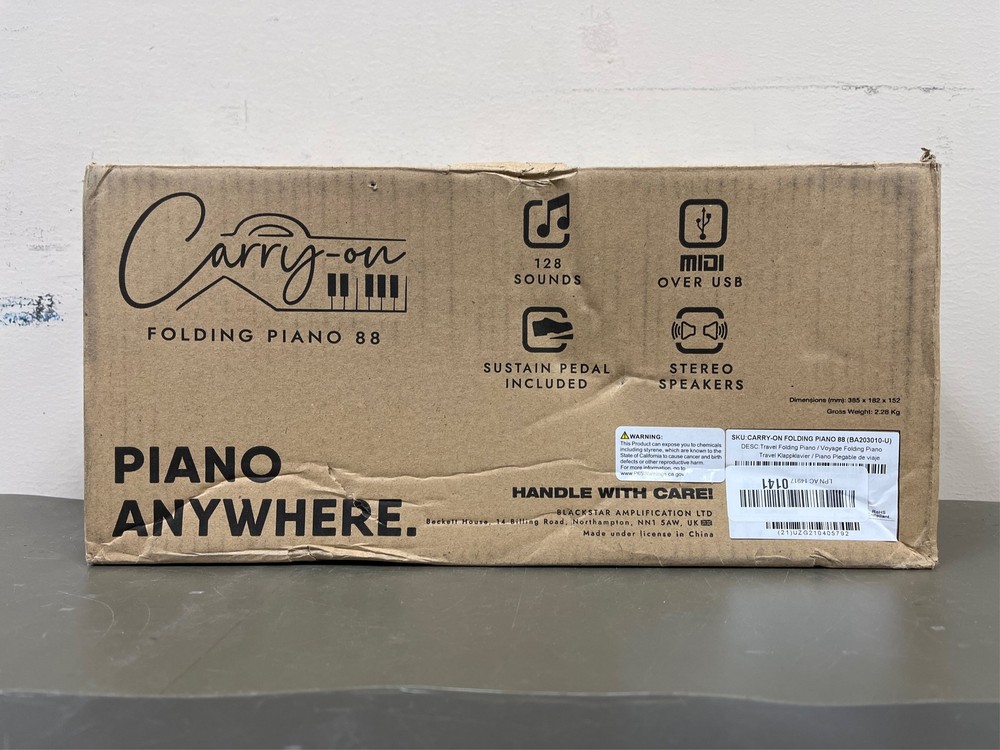 Carry-On 88-Key Folding Piano and MIDI Controller