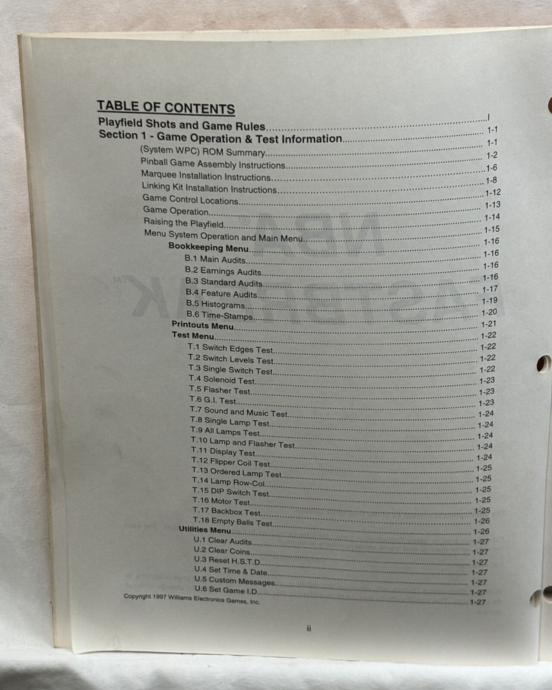 ORIGINAL-BALLY-NBA FASTBREAK-OWNERS MANUAL