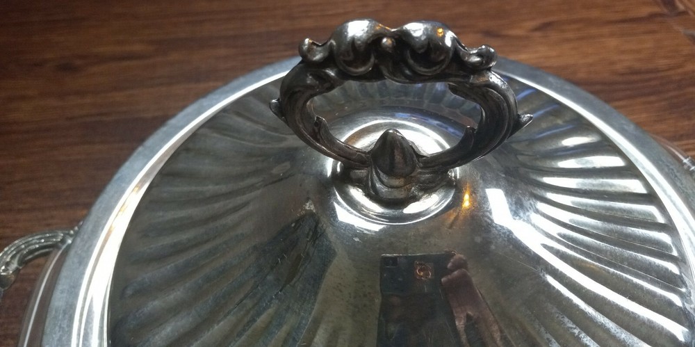 Vintage LEONARD SILVERPLATE COVERED LIDDED SERVING CASSEROLE DISH ORNATE