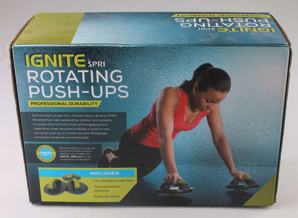 NEW - IGNITE by SPRI Rotating Push-Ups Excercise Push Up
