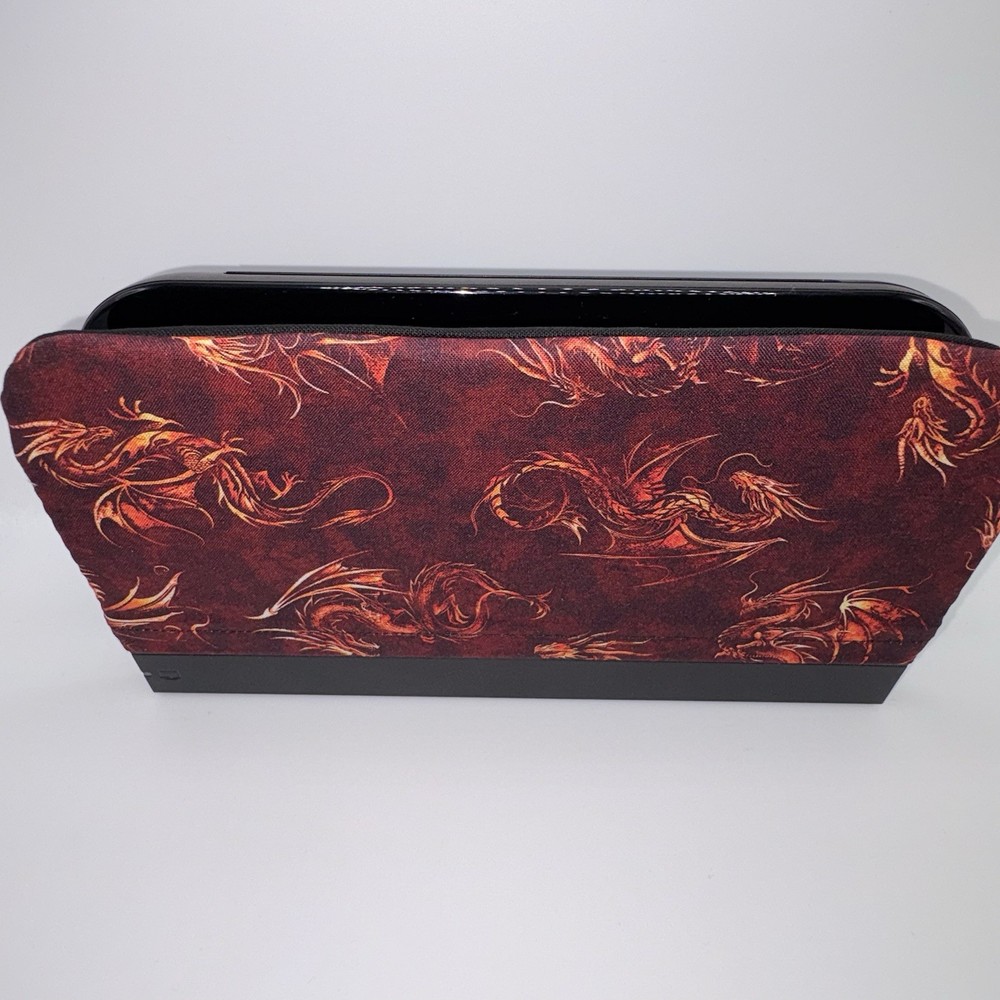Nintendo Switch 2 Dock Cover Dragons Red Art Screen Protector Dock Sock
