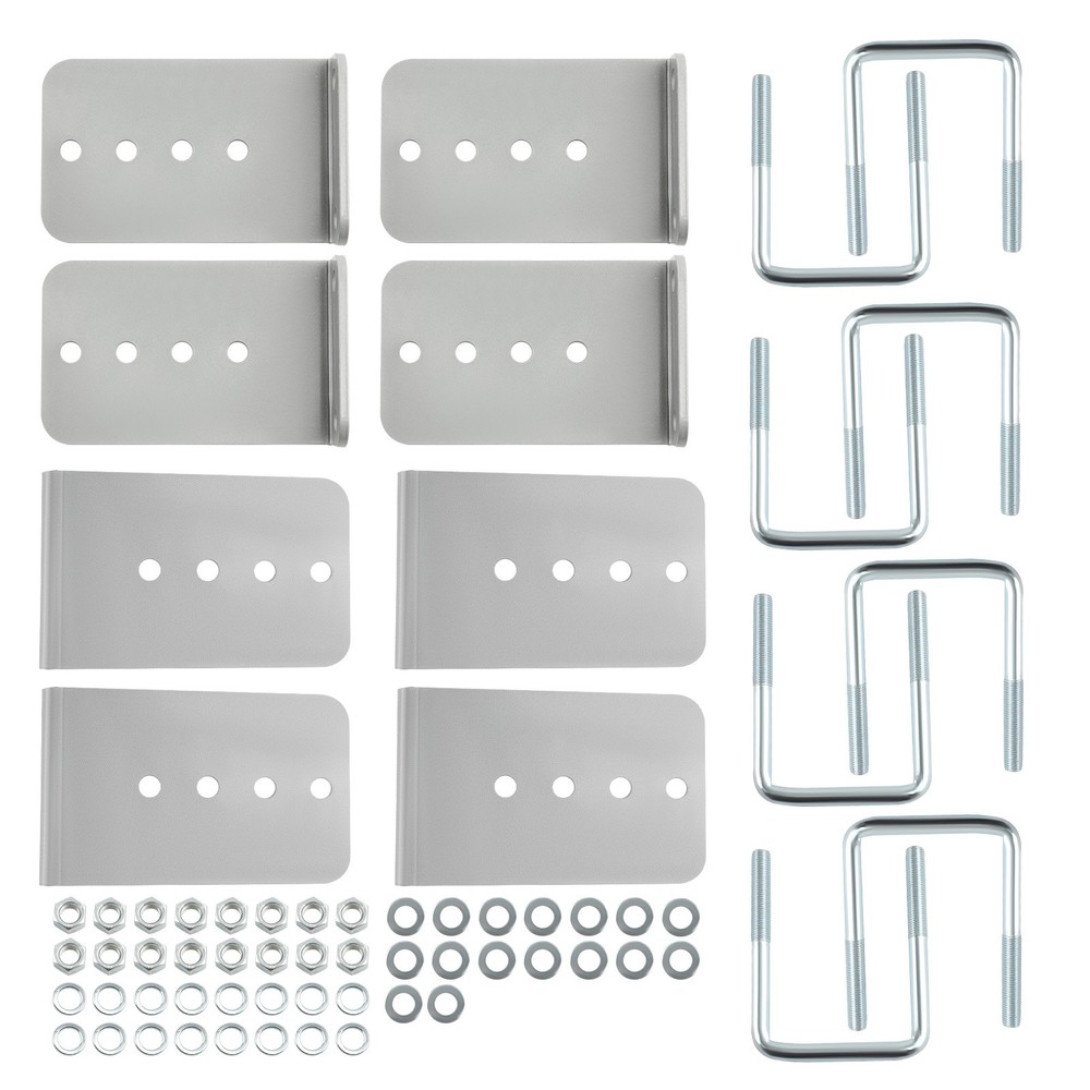 (8) 8" Galvanized L-Type Bunk Bracket Kit for Boat Trailer fits 3x3, Heavy Duty