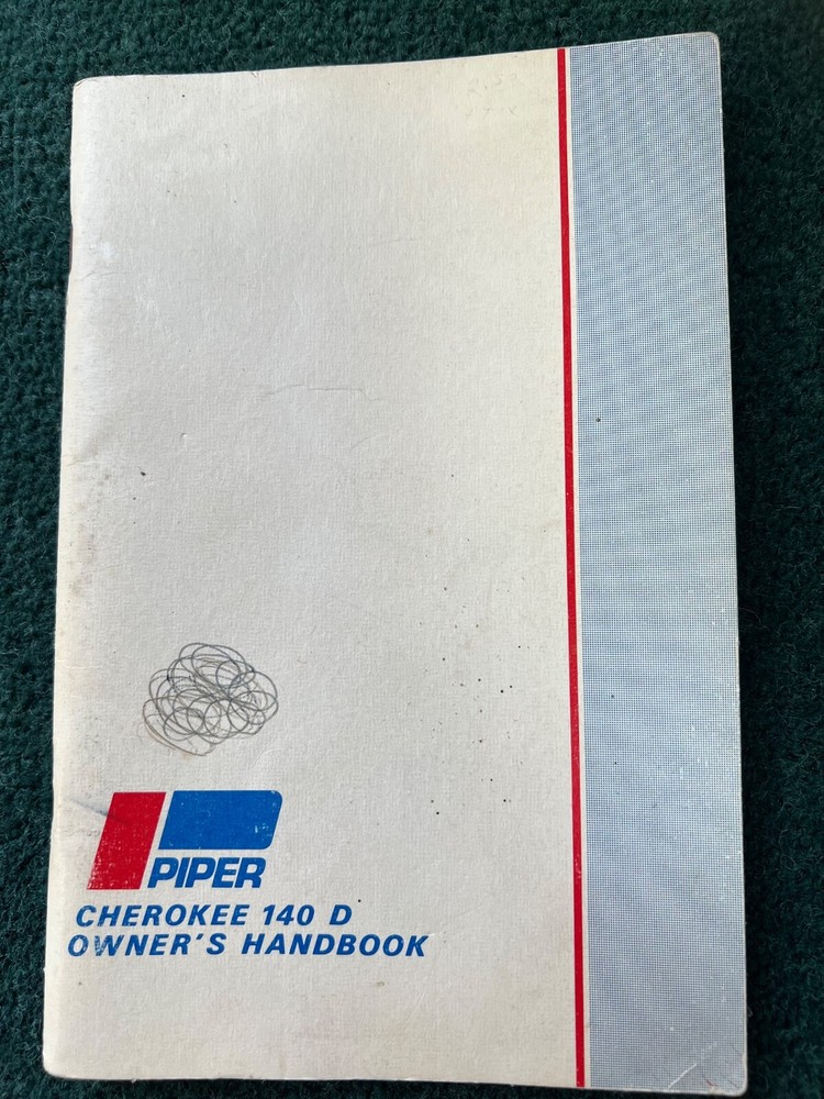 Piper Cherokee 140 D Owner's Handbook