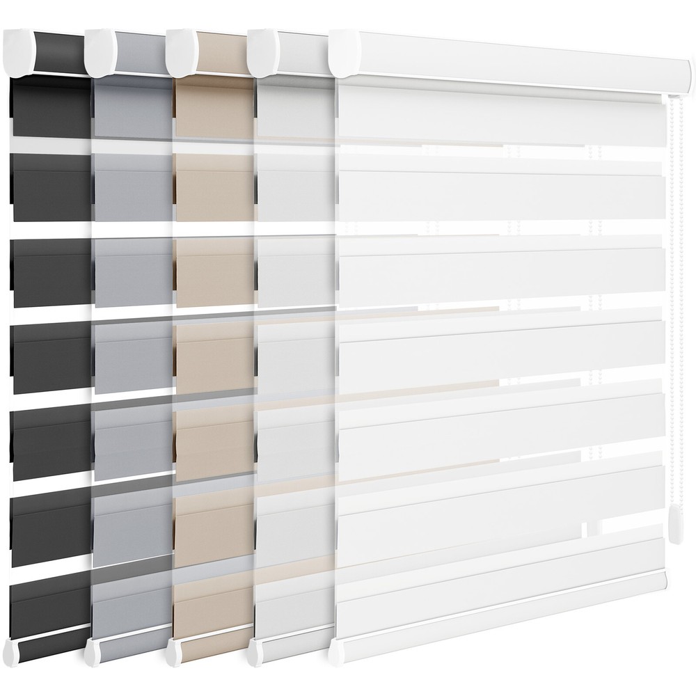 Changshade Custom CUT 85% Blackout Zebra Roller Shade Window Blinds