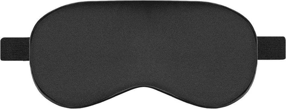 Luxurious Silk Sleep Mask - Adjustable & Lightweight for Restful Naps - Black