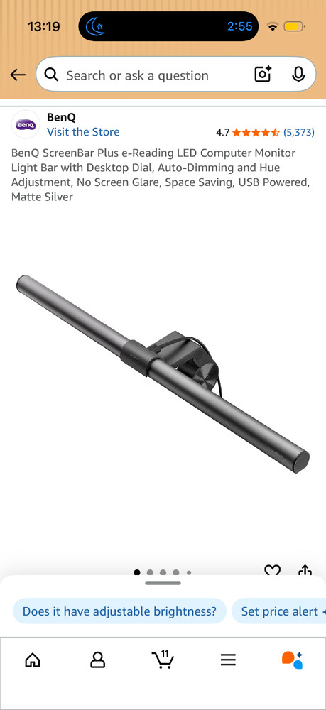benq screenbar plus computer monitor dimmable  light bar
