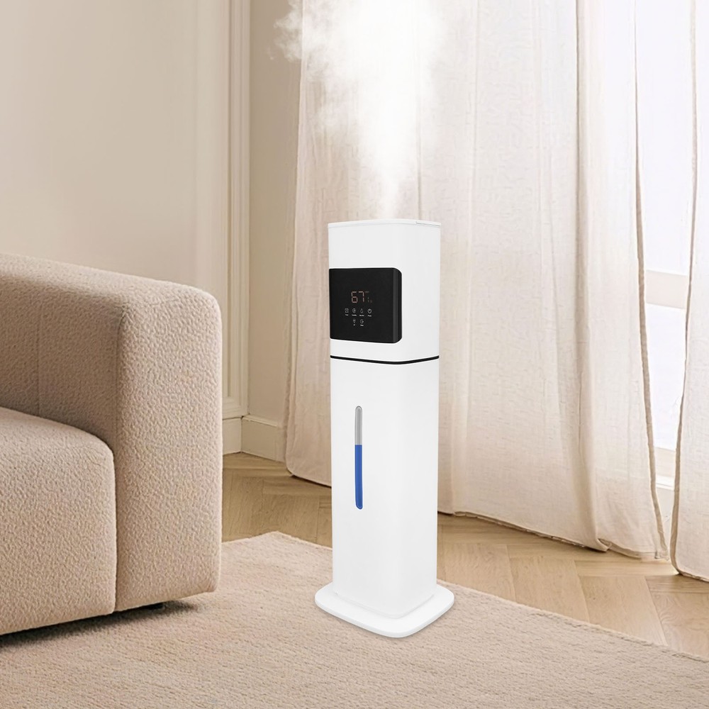 Smart White Humidifier with Large Capacity, Remote Control & Quiet Operation