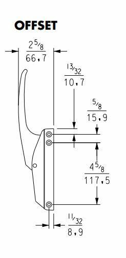 Kason 174 Offset Handle Edgemount Latch Complete set
