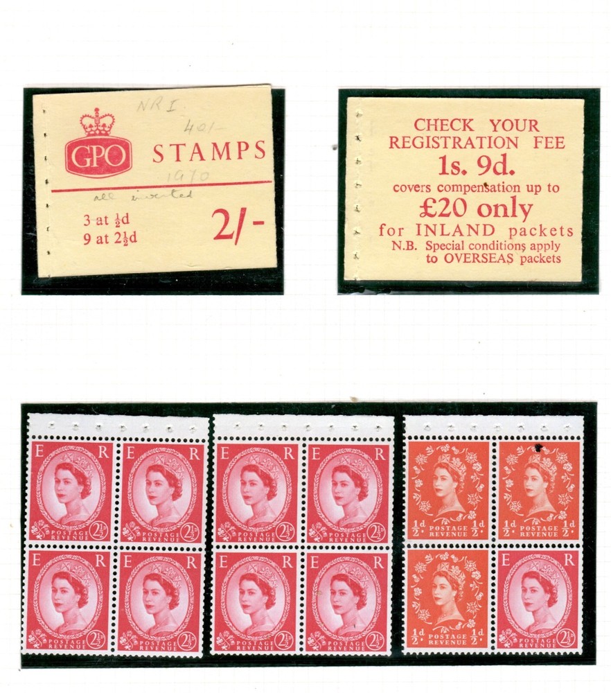 GB QEII booklet panes