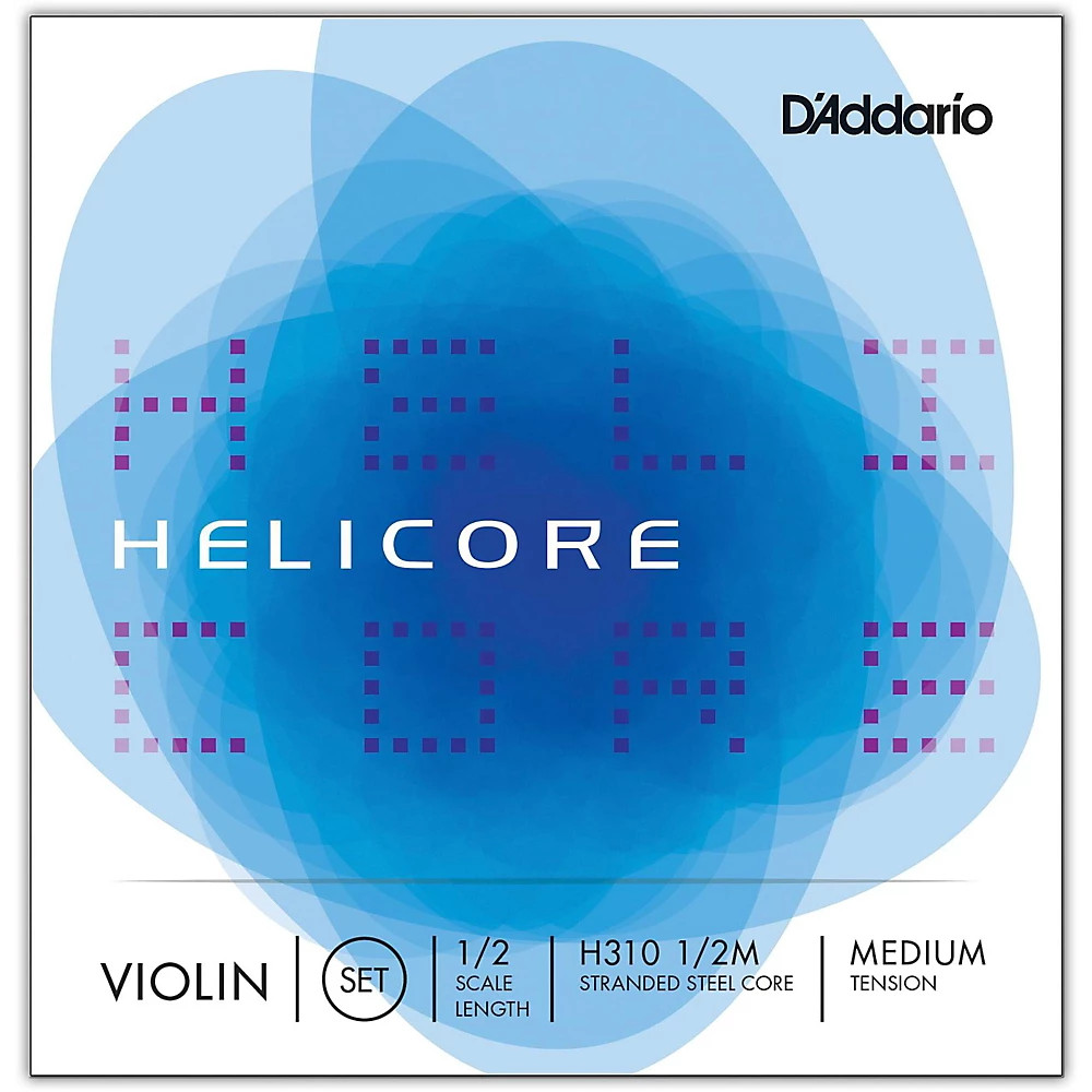 D'Addario Helicore Violin Set Strings 1/2 Size