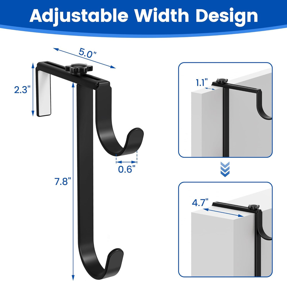 2Pcs Double Pool Pole Hooks, Adjustable Thickened Panel Pool Fence Equipment Hoo