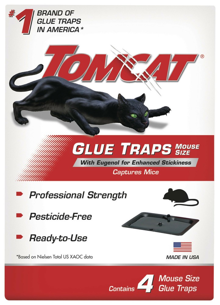 Tomcat Glue Traps Mouse Size with Eugenol for Enhanced Stickiness
