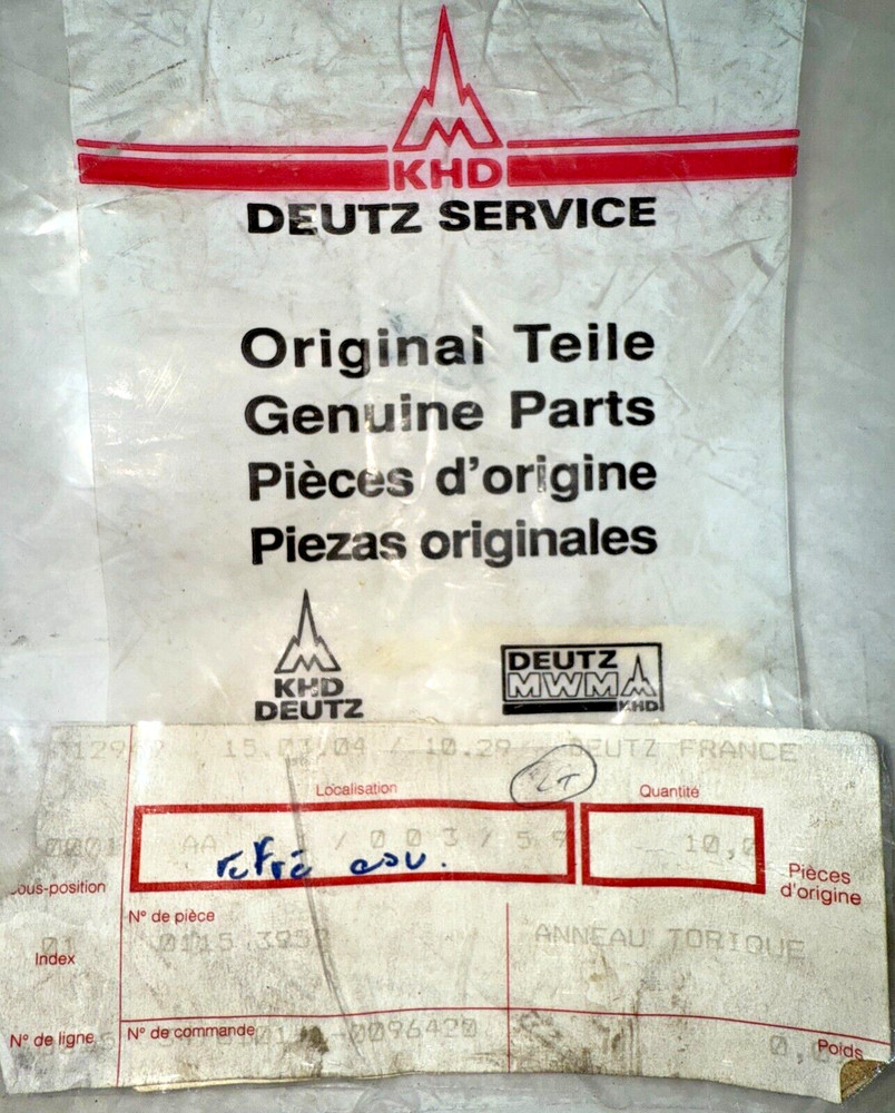 Deutz 01153952, O-Seal