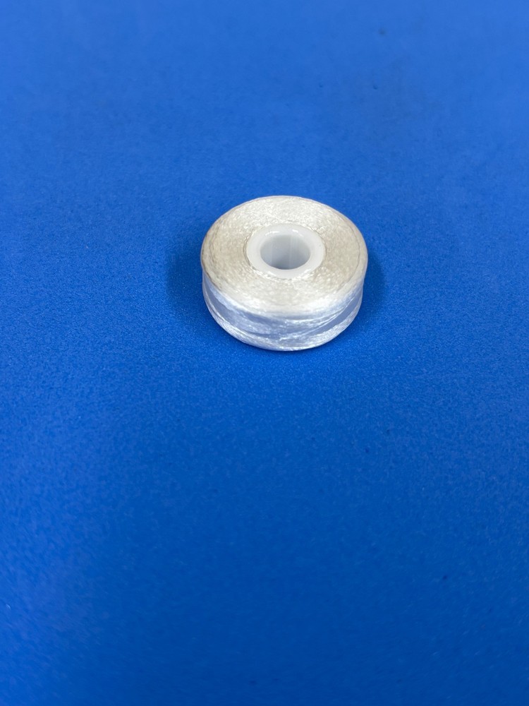 Polyester White Prewound Bobbins Thread, 145 yds, Size L, 144pcs, Sideless