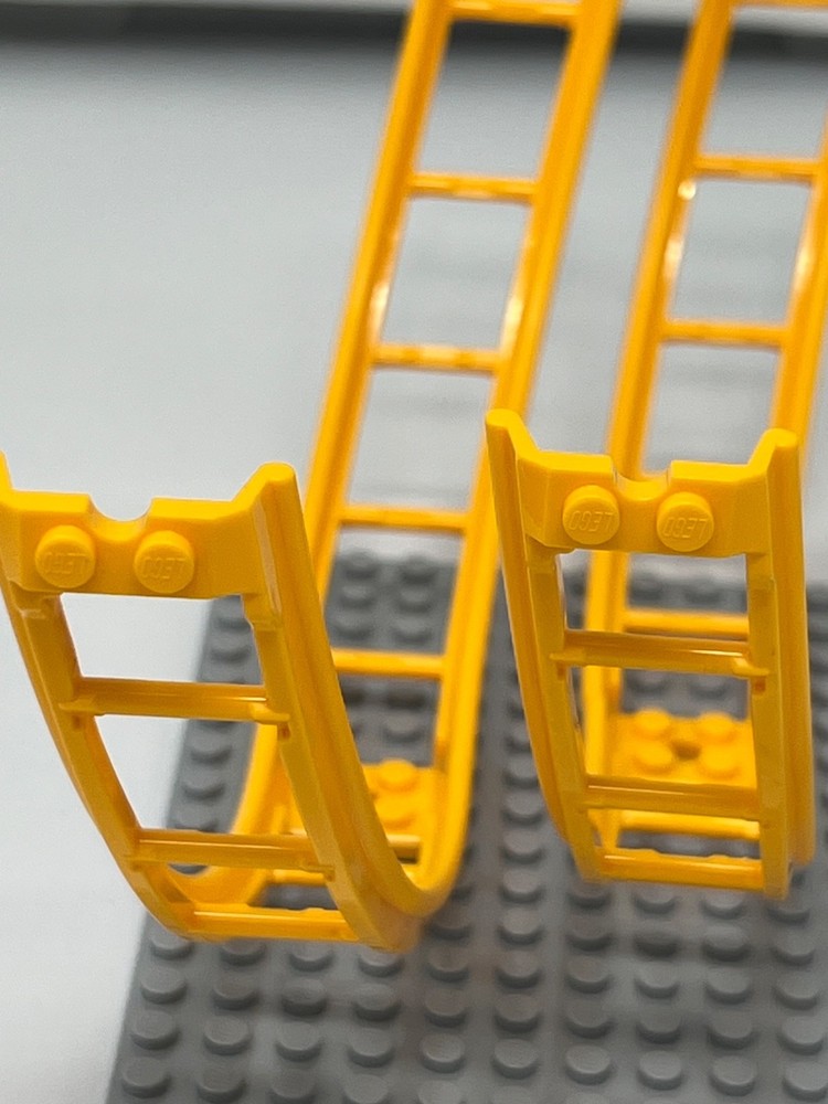 Lego Train, Yellow Roller Coaster Full Loop #80564, Rail. 4 pieces