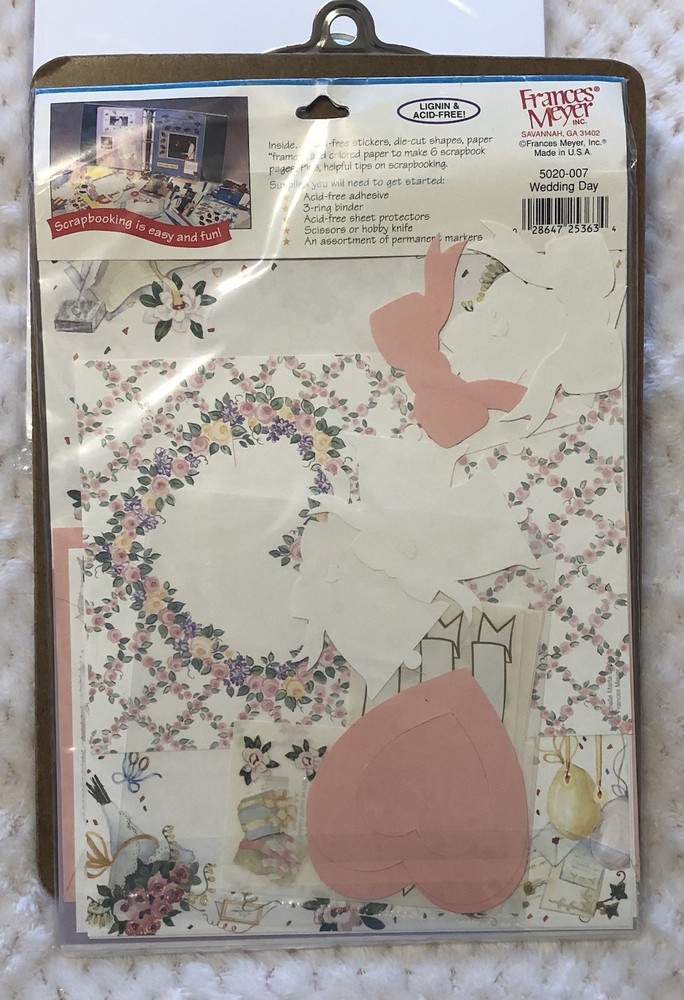 Frances Meyer Wedding Day Kit Memories Decorative Scrapbook Page Stickers Frame