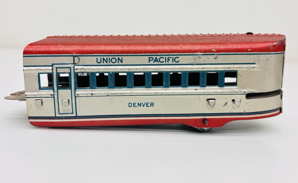 Marx Prewar Union Pacific Tin Streamlined Powered Passenger Set M10005 Working