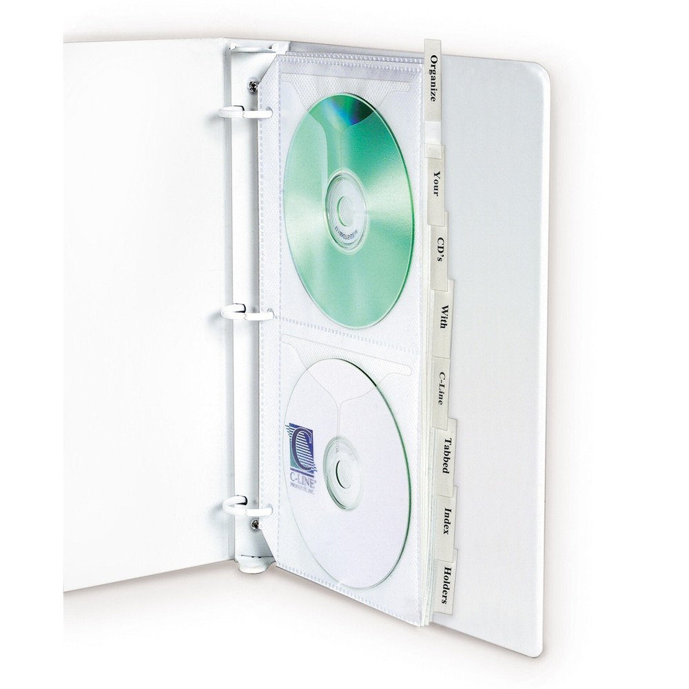 C-LINE CD DVD ORGANIZER SHEETS 7 IN A PACK 61918 NEW OPEN PACKAGE 10/PACK