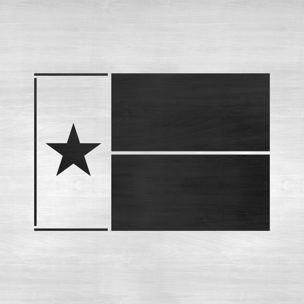 Texas State Flag Stencil - Durable & Reusable Mylar Stencils