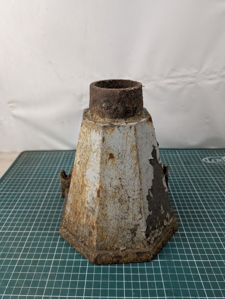 Vintage Cast Iron Gutter Rain Water Hopper / Planter Angular