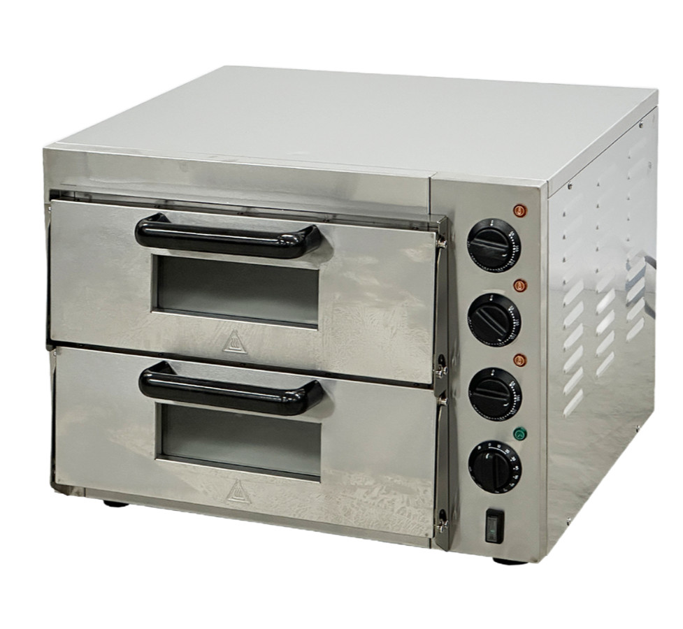 220V Commercial Electric Double Deck Pizza Oven Bakery