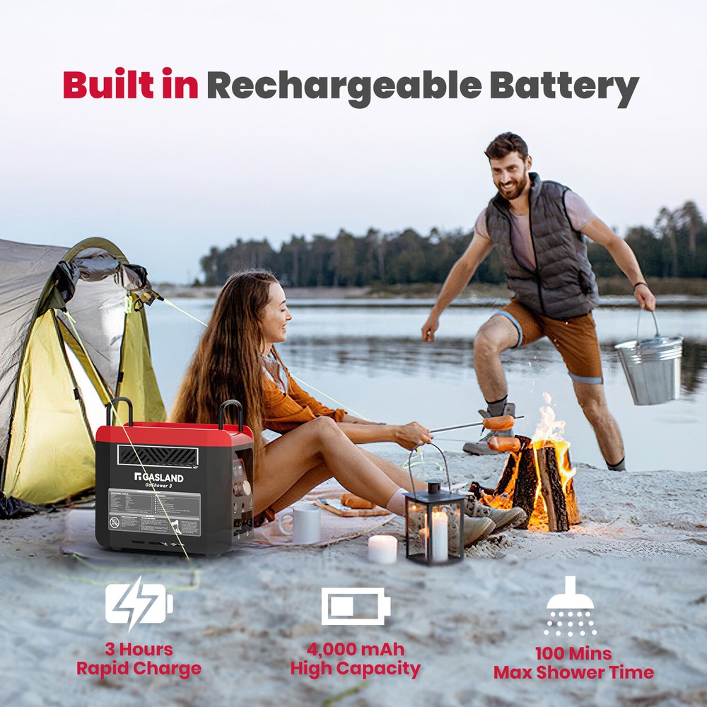 GASLAND G3 Pro 1 lb Propane Portable Water Heater Instant Hot Water Camp Shower