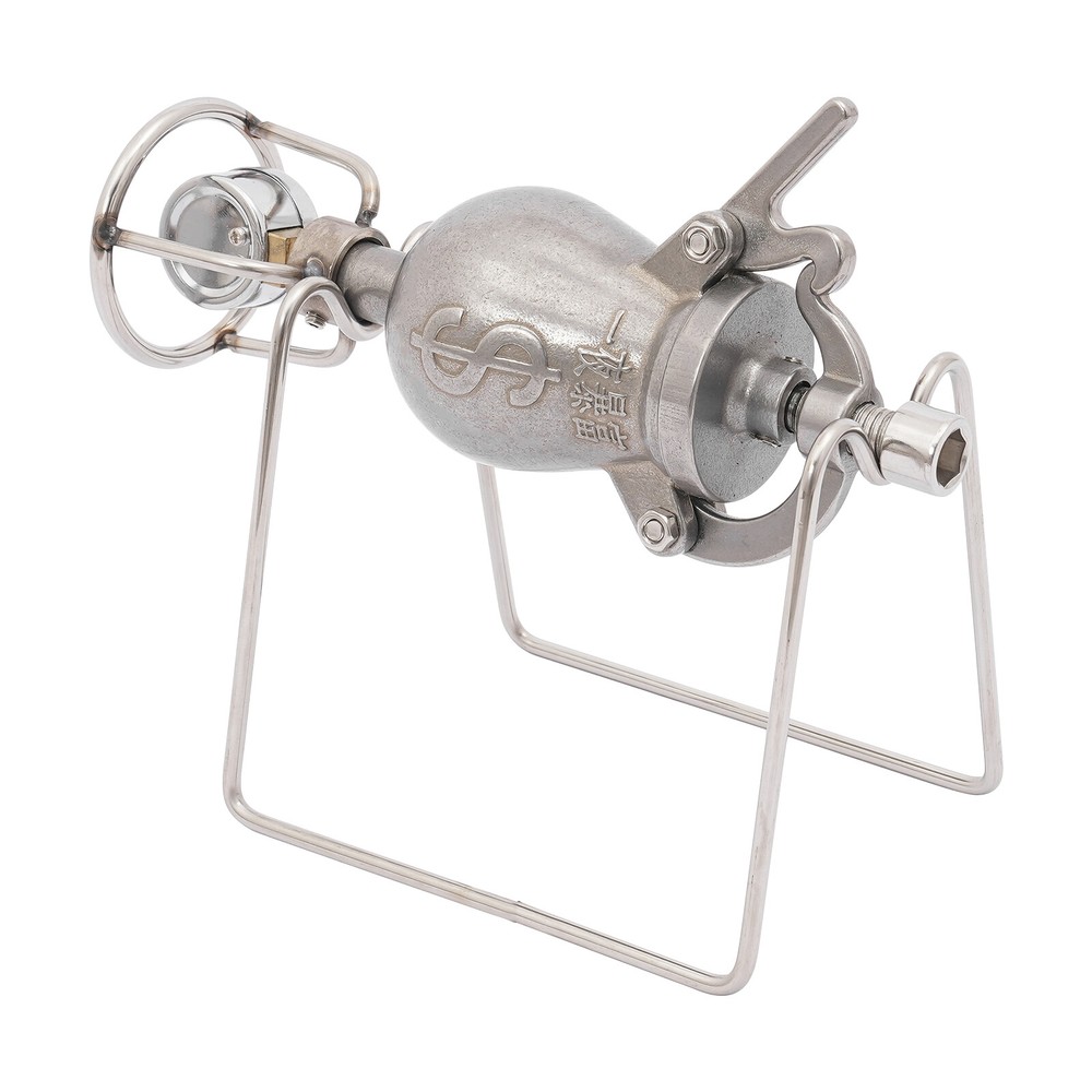 Silver Mini Hand Popcorn Maker Stainless Steel Popcorn Machine Old-Fashioned