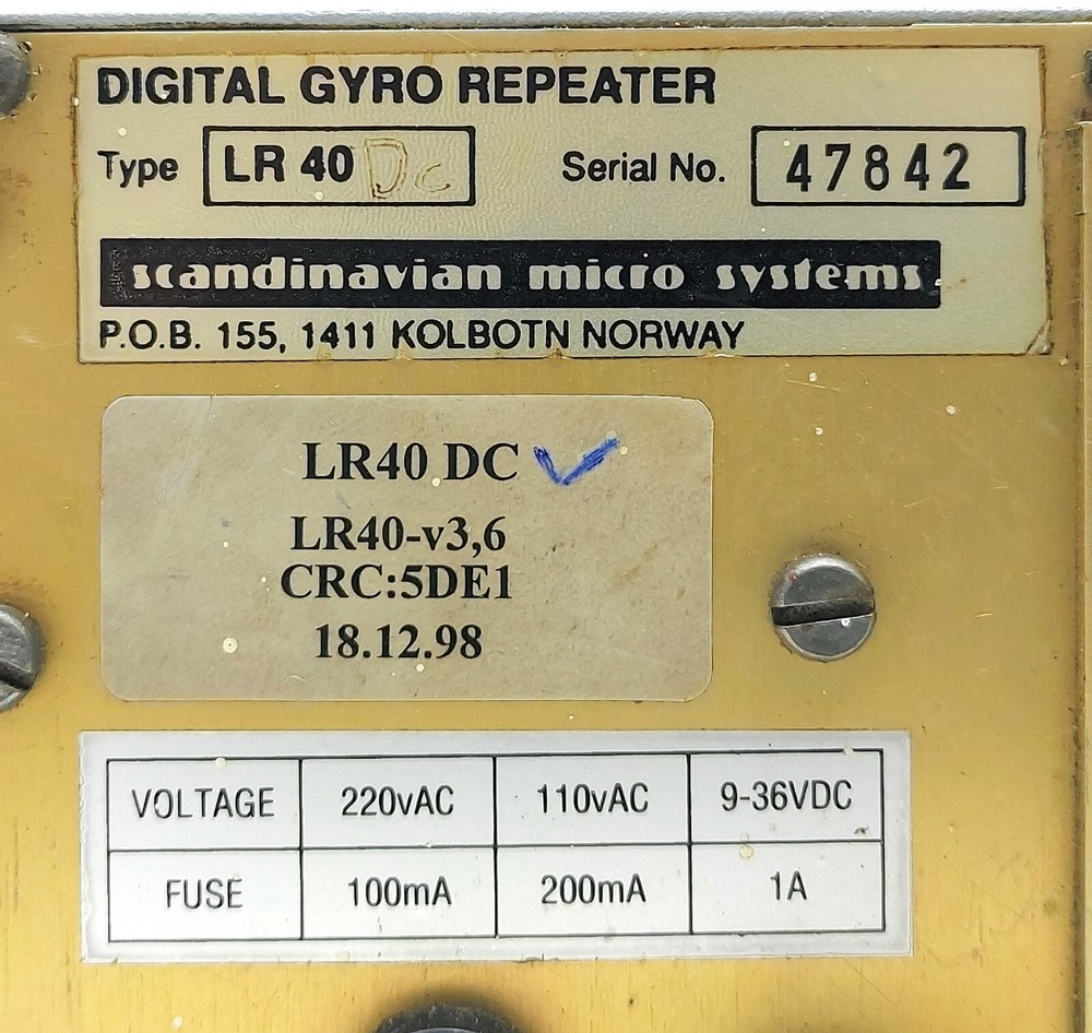 Scandinavian Micro System LR40 DC Digital Gyro Repeater 47842
