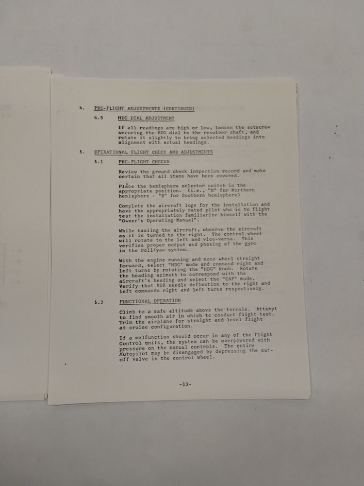 Brittain Industries Mooney Navigation Coupler Operation & Service Instructions
