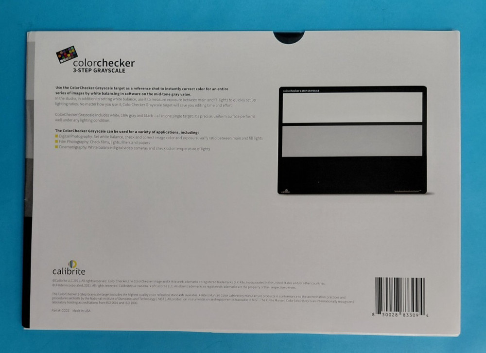 Calibrite Colorchecker 3 Step Grayscale