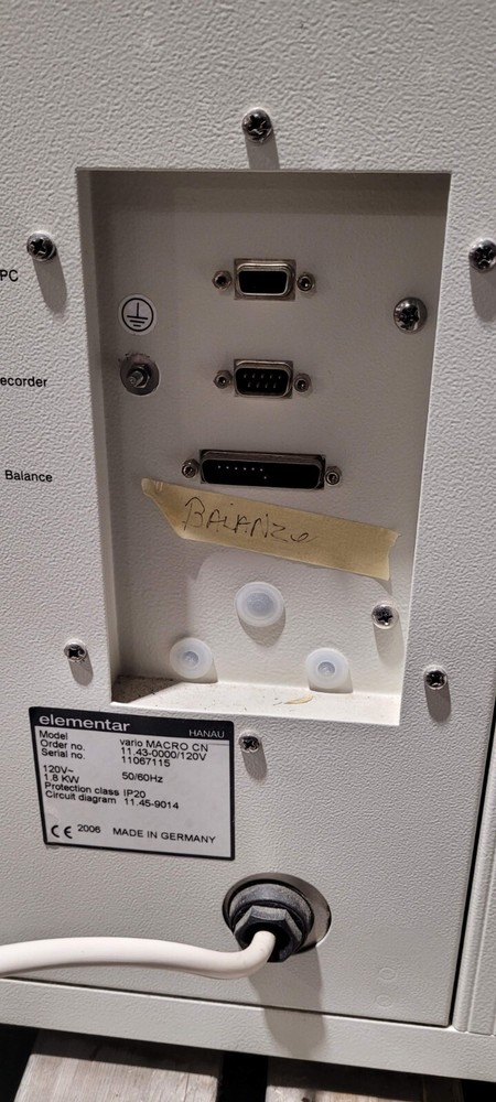 Elementar Vario MACRO Cube Analyzer