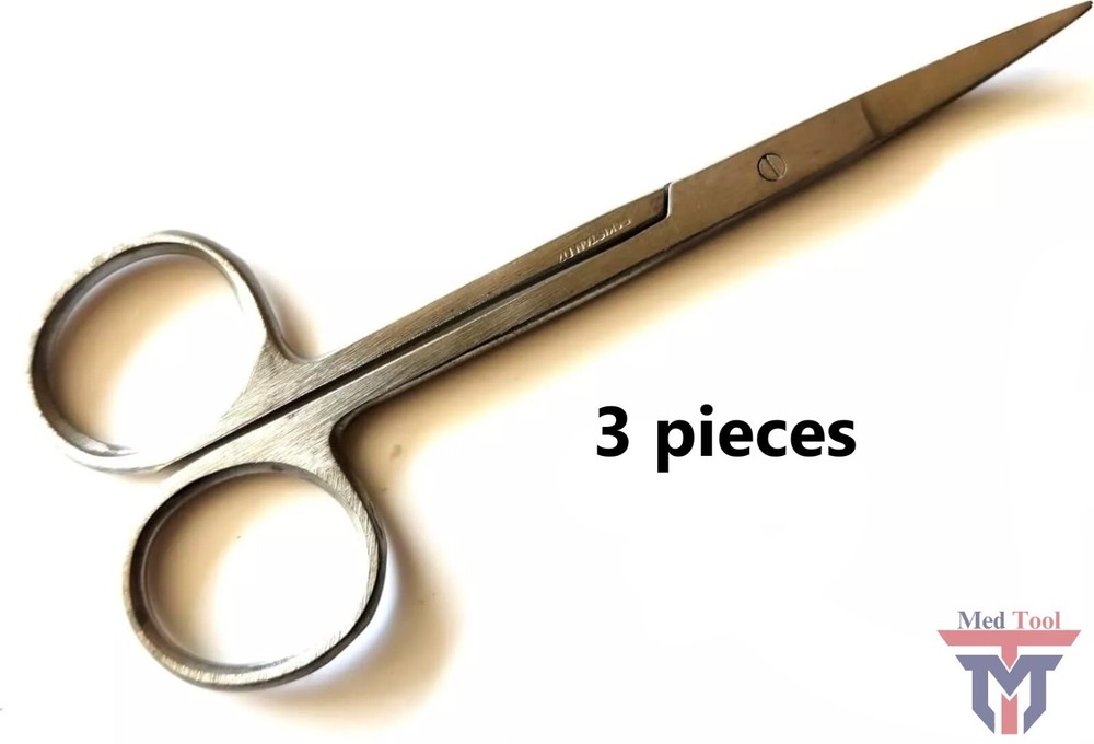 3pc Iris Scissors 4.5" Curved Surgical Dental Instruments