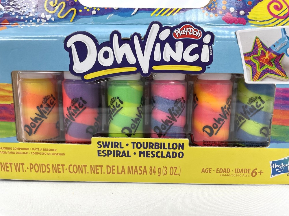 Play-Doh Doh Vinci Swirl 6 Pack Drawing Compound