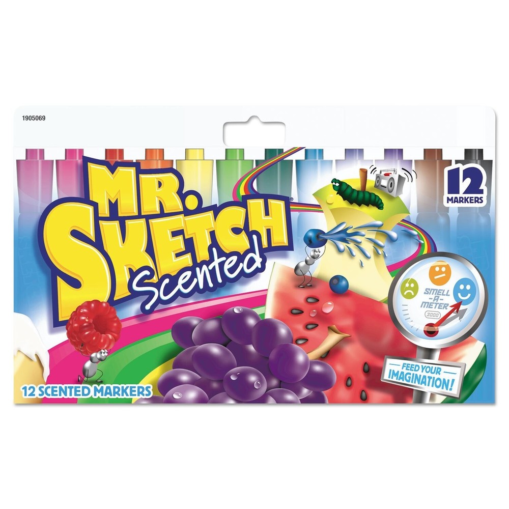 Mr. Sketch Scented Markers 12 Assorted Colors Soft Pack
