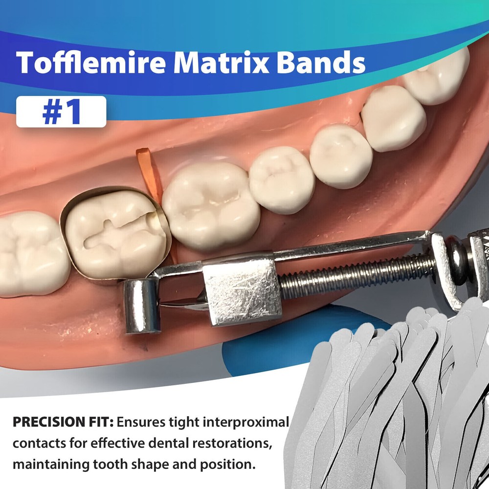 Dental Matrix Bands Tofflemire Type Universal/Margin Elevation/Large Curvature