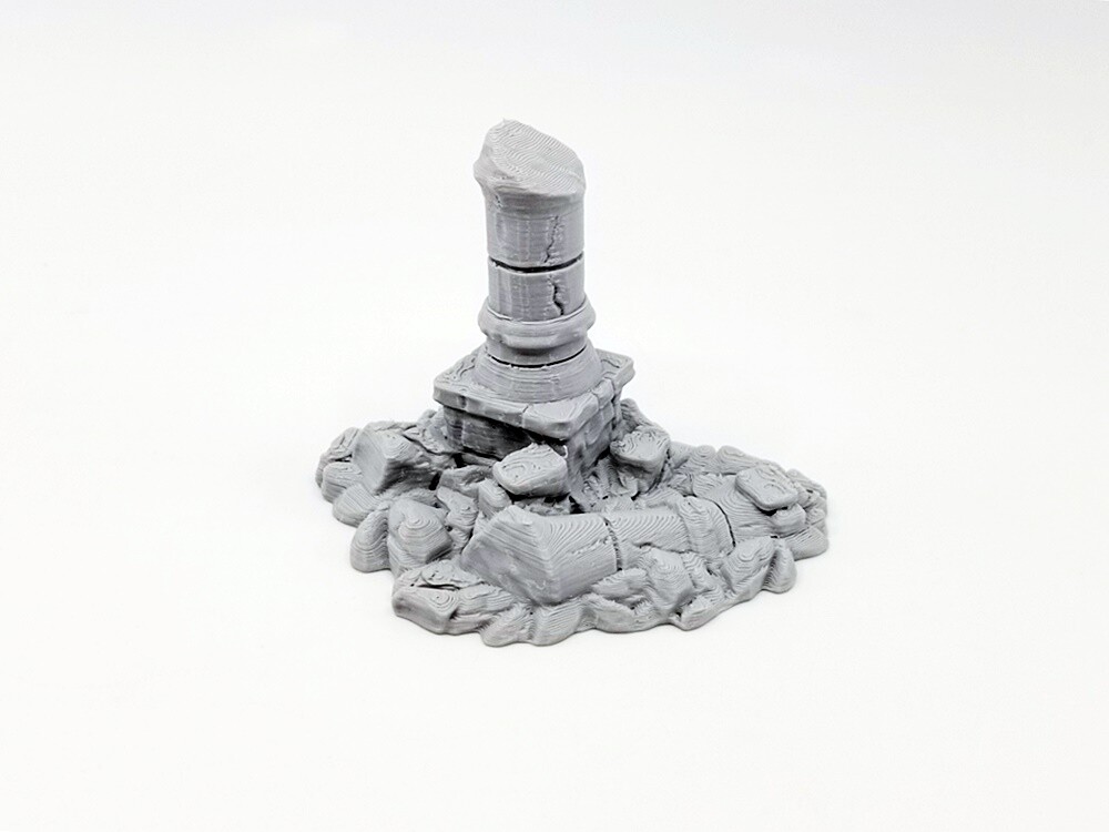 Ruined Columns Starter Bundle B (Small) 3 Pieces -Tabletop Wargaming RPG terrain