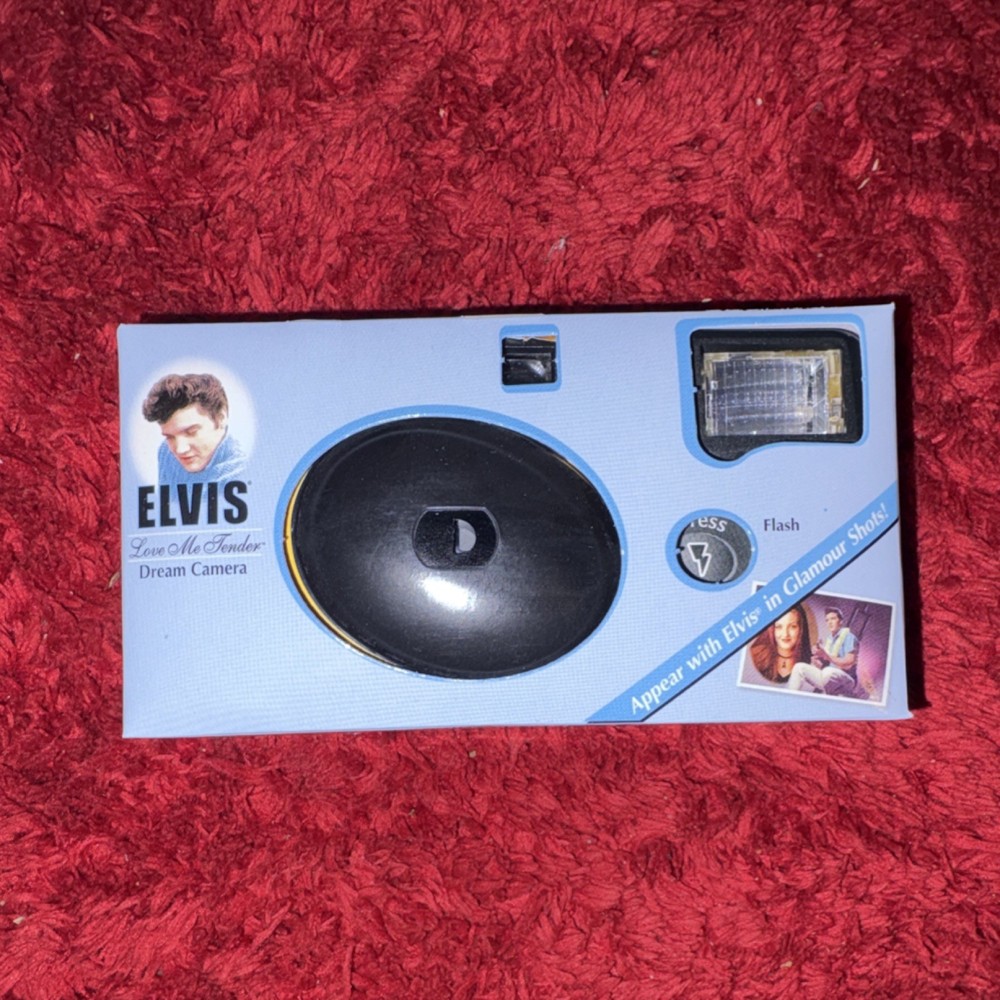 Elvis Love Me Tender Dream Camera Single-use Flash Camera Black Blue