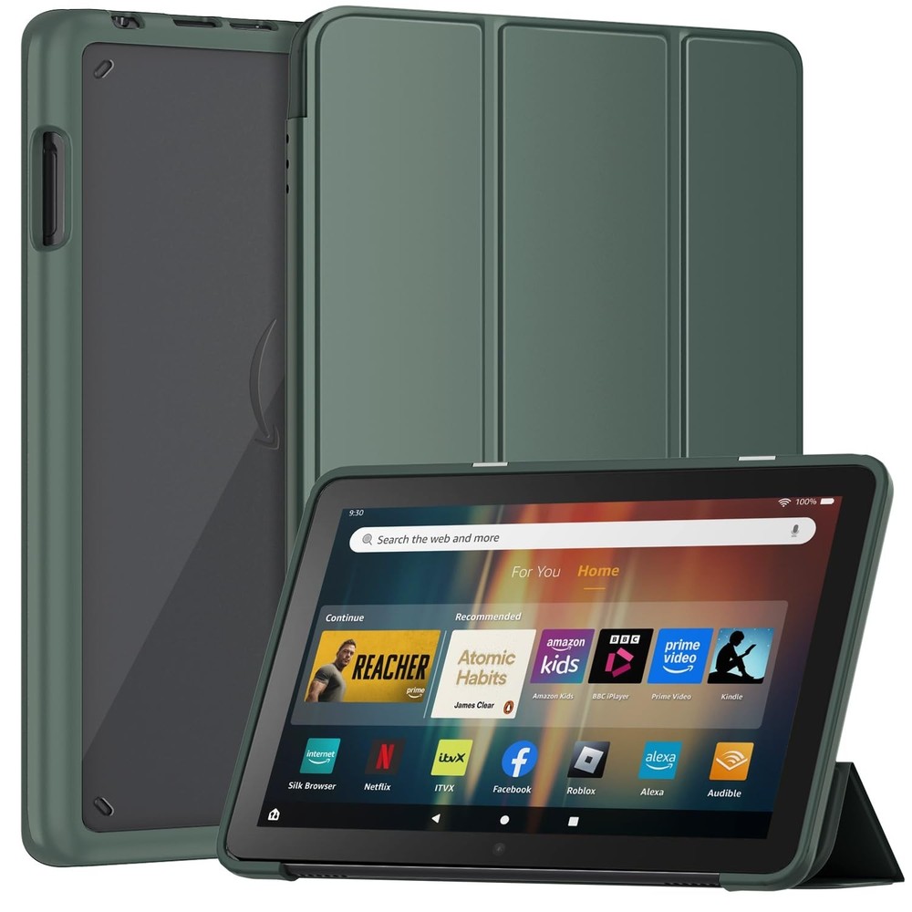 Trifold PU Leather Smart Dual Angle Stand Cover with Auto Wake/Sleep Function...
