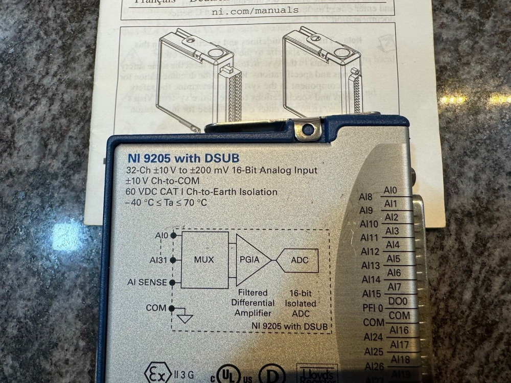National Instruments NI-9205 With DSUB Analog Input Module
