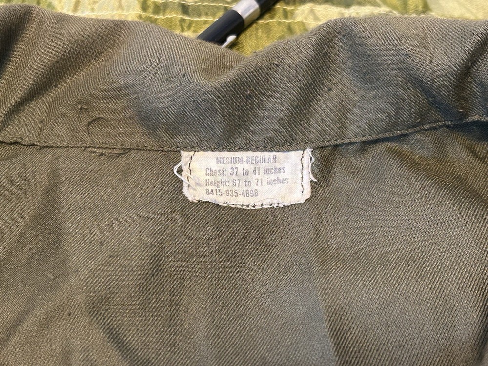 Vietnam War Era Us Army Nomex Flight Jacket 1971 Medium Regular