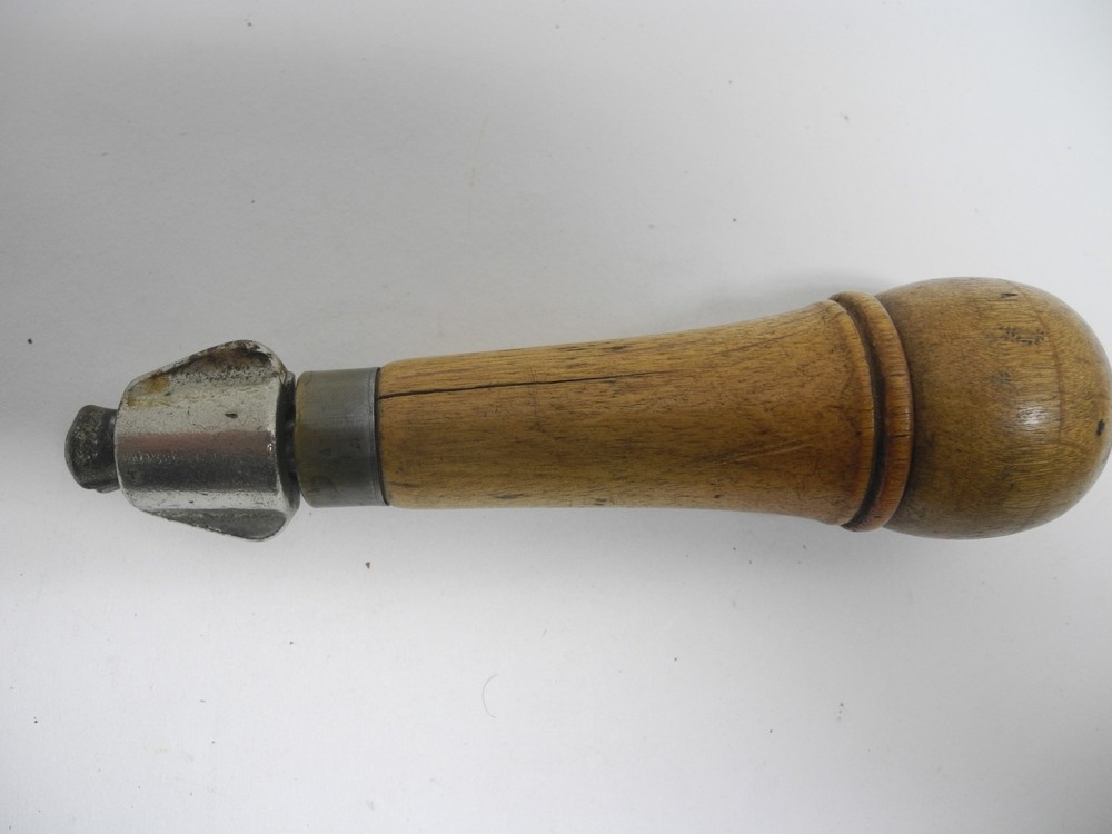 Vintage 1930's Hardwood Combination Tool Hollow Handle Multi-Tool with 7 Bits