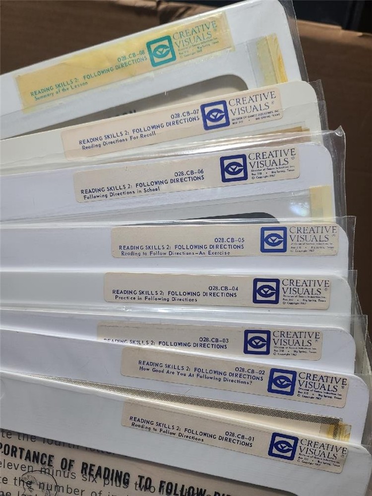 1967 Creative Visuals Overhead Projections -Vowels, Using Dictionary, Homonyms++