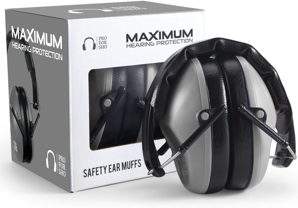 Trusted 34 dB Hearing Protection Earmuffs - Lightweight, Compact & Versatile Use